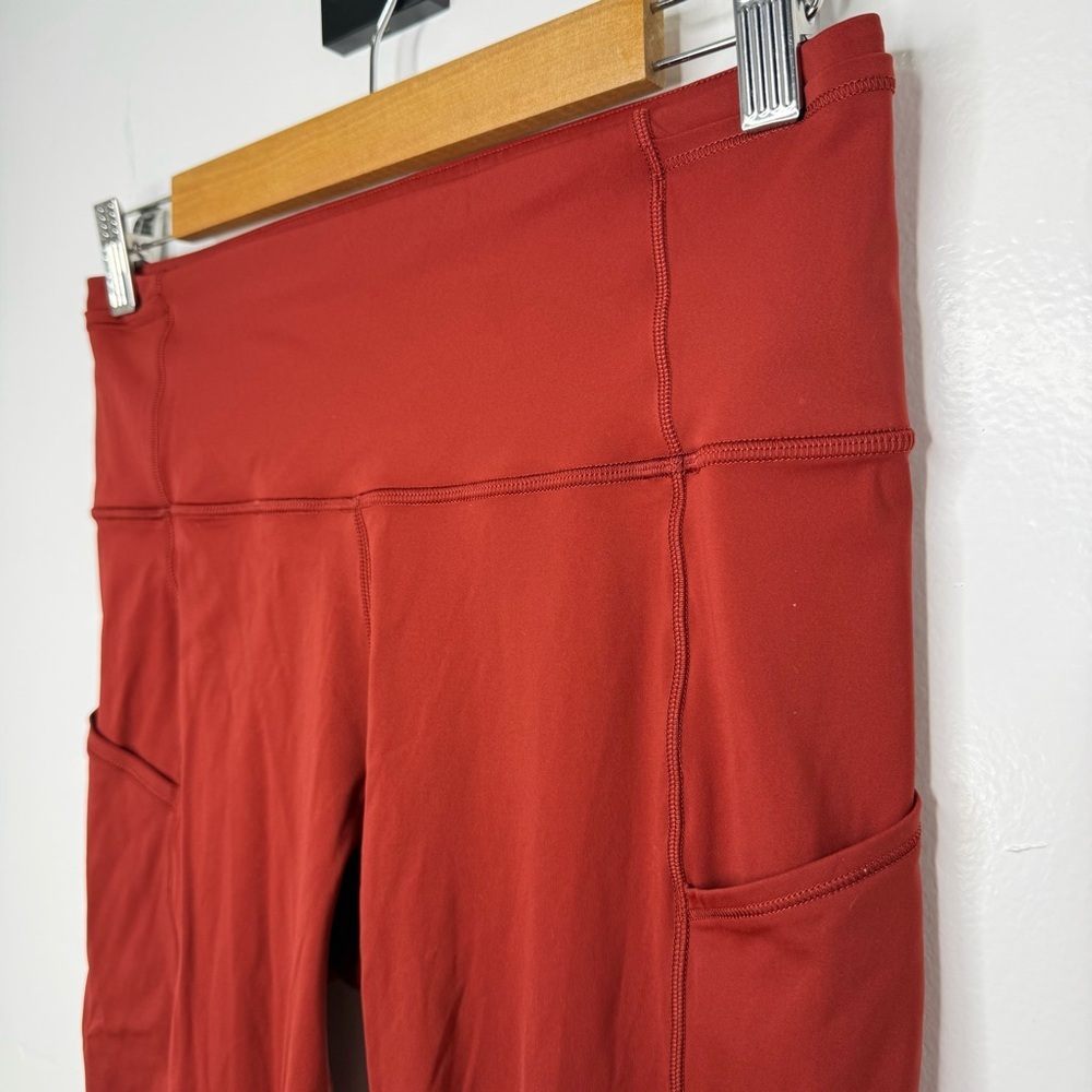 LULULEMON Dark Sport Red Fast & Free Crop II *Nulux 19” - Picture 4 of 9